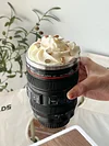 Camera cup, lens cup, coffee cup, travel cup, gift for photographers