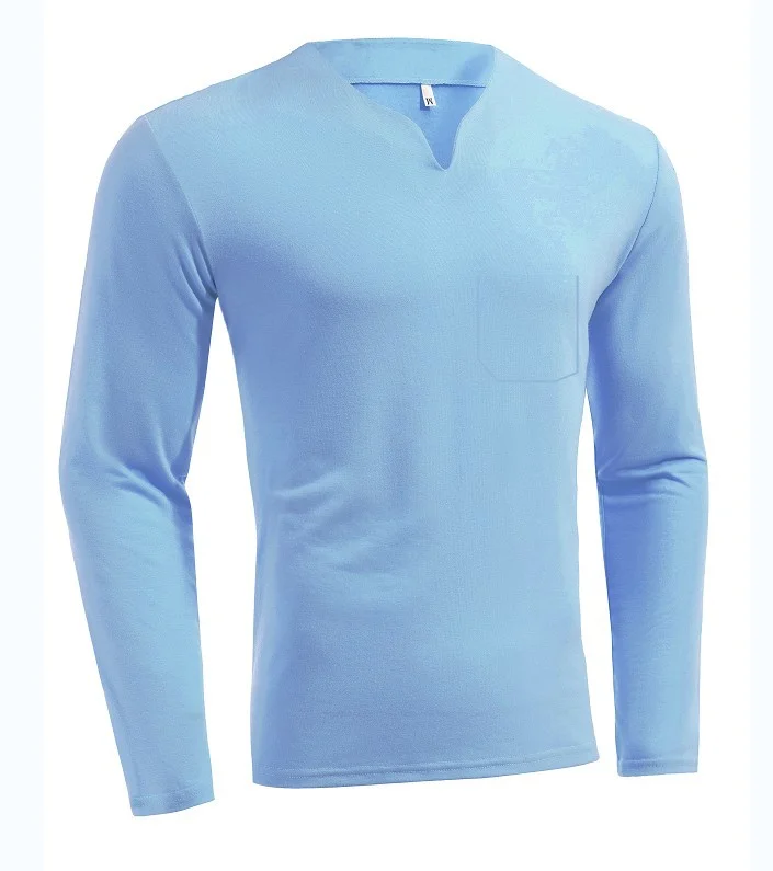 Uveng Uveng New Hot Fitness Plus-Size Sports T-Shirt Men's Elastic Comfortable Long-Sleeved Autumn V-Neck