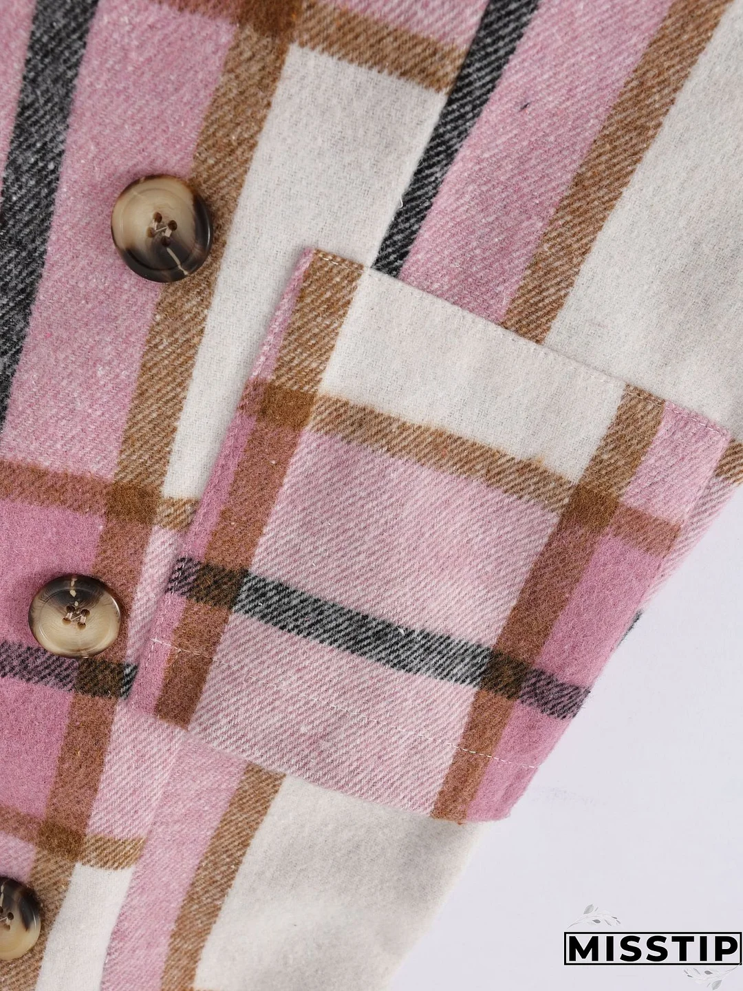 Women's Fashion Plaid Long Vest Turndown Collar Sleeveless Blazer