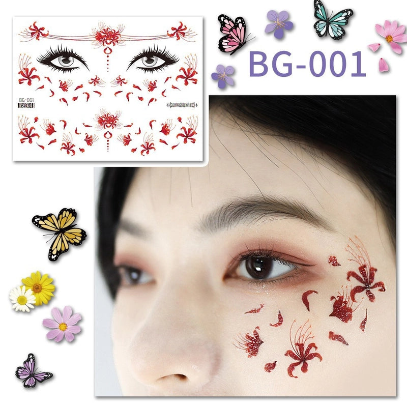Lady Butterfly Pet Tattoos & Body Art 1 Piece