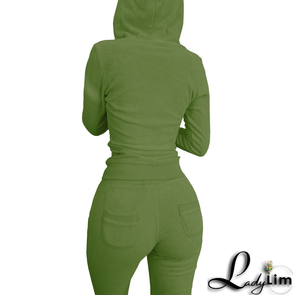 Women's Autumn/Winter Fleece Vest Hooded Three-Piece