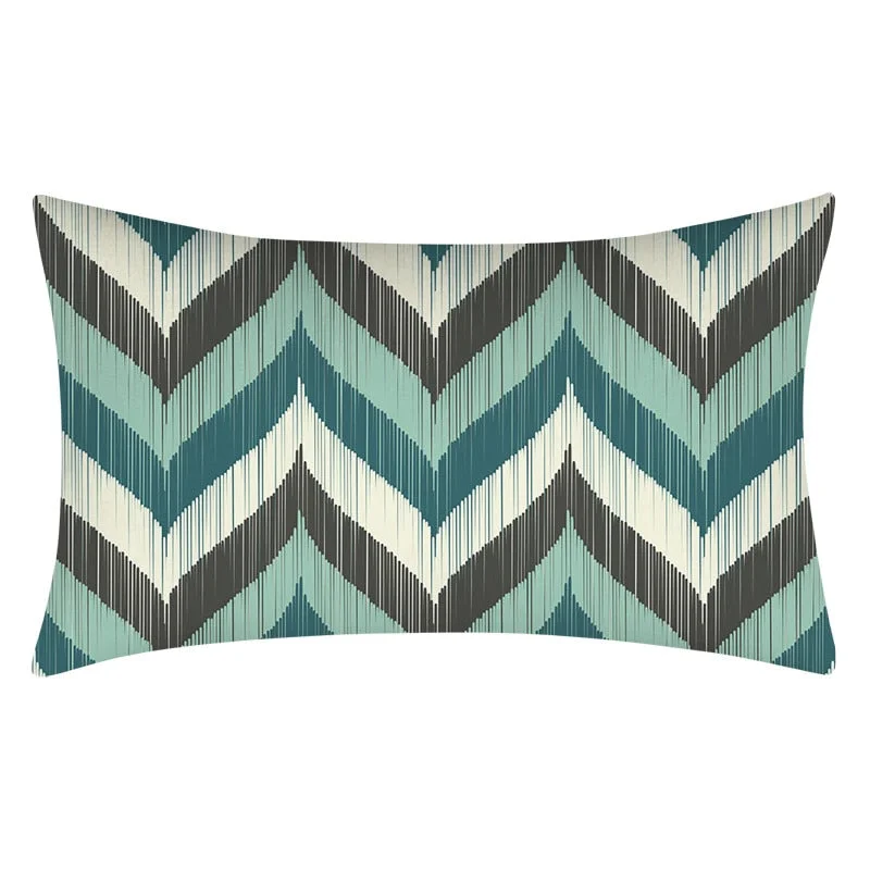 Teal Blue Pillowcase 30X50 Geometry Cushion Cover Polyester Sofa Cushions Decorative Throw Pillows Nordic Home Decor Pillowcover