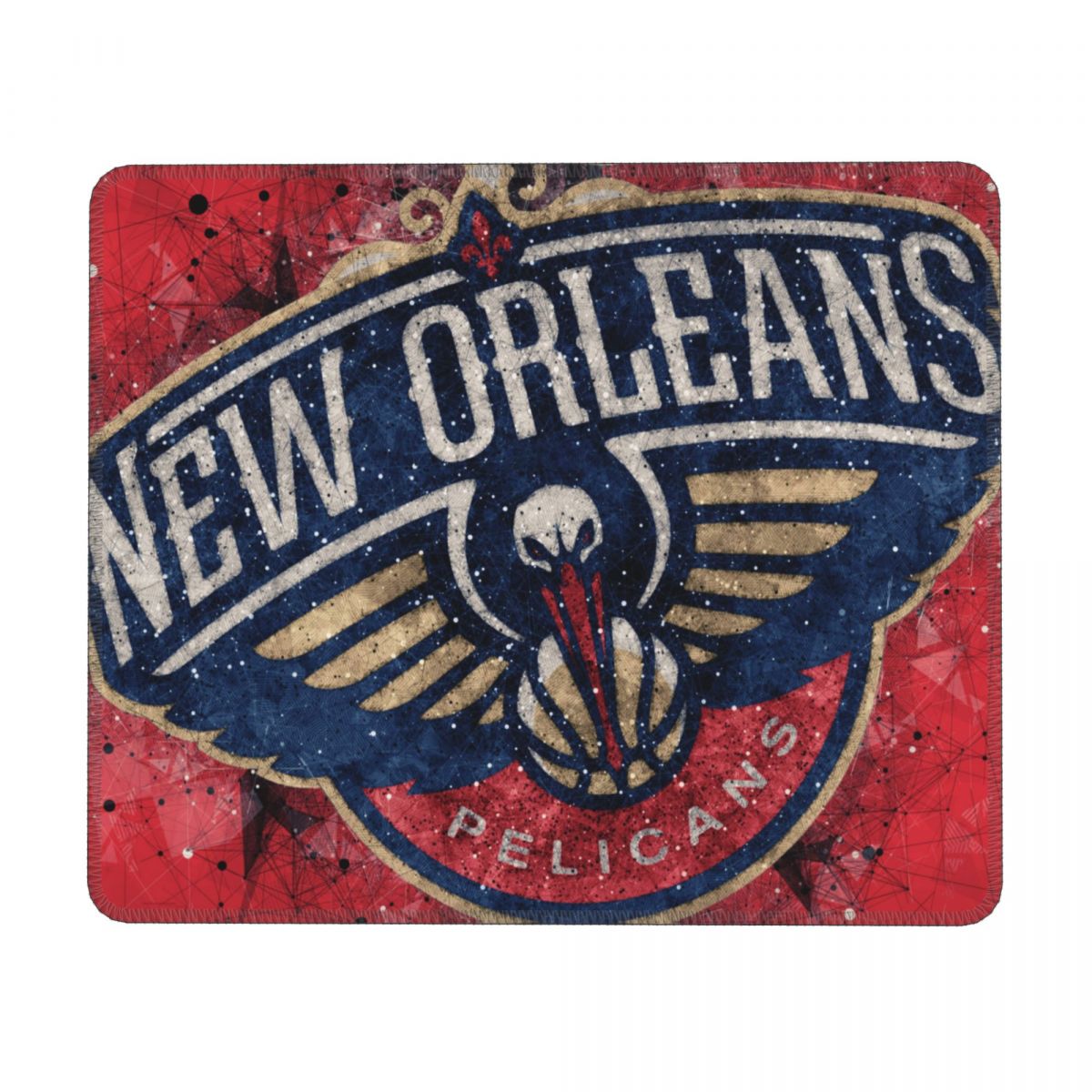 New Orleans Pelicans Geometric Pattern Square Rubber Base MousePads