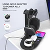 Headphone stand with 15w wireless charger, Suguder 4-in-1 charging station headphone stand for AirPods Max/Pro/2/3 iWatch 9/8/7/6/5/4/3/2/1/SE iPhone 15/ 14/13 /12/11/XS/XR/X for desktop desktop games