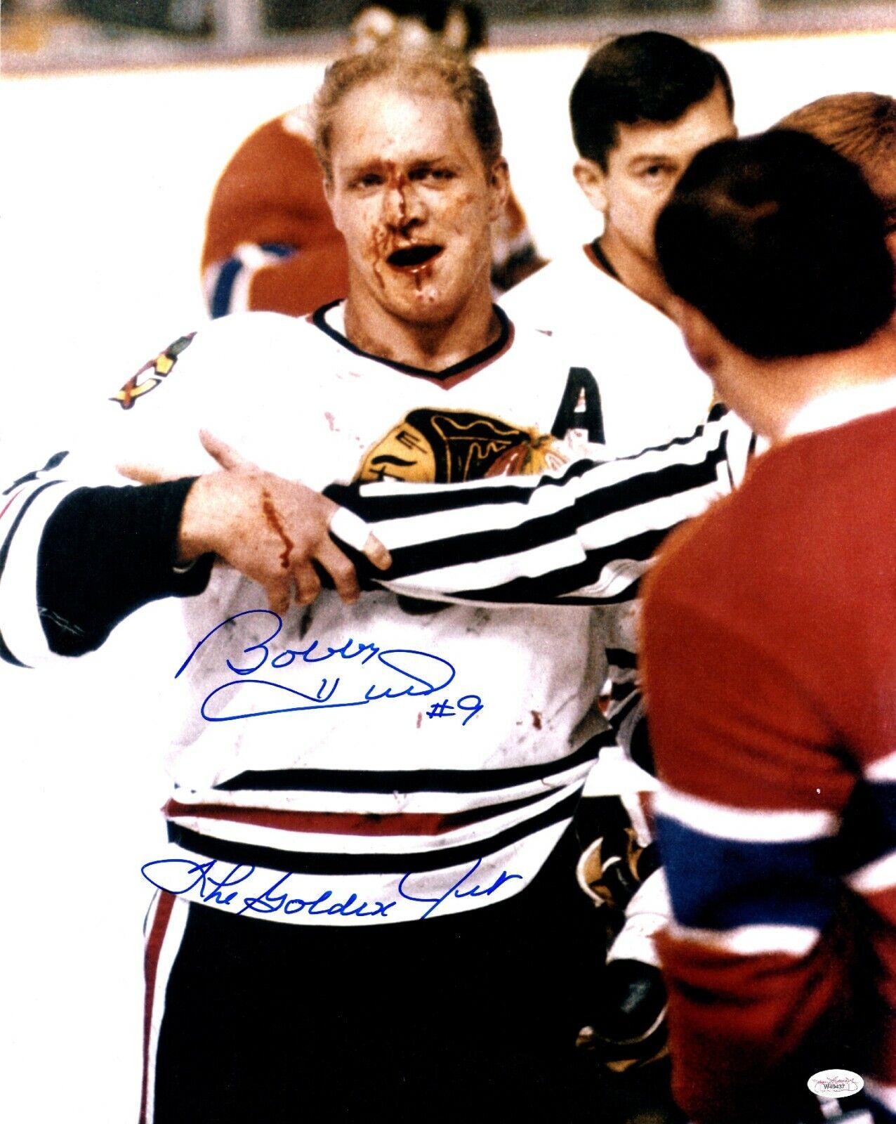 Bobby Hull Signed Autographed Chicago Blackhawks 16x20 Photo Poster painting + Witnessed JSA COA