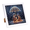 5D DIY Partial Special Shaped Drill Diamond Painting Kit Girl Decor With Frame Kit 18x18cm