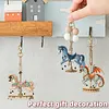 12-teilige Karussell-DIY-Doppelseiter-Diamant-Kunst-Schl&uuml;sselanh&auml;nger f&uuml;r Erwachsene als Geburtstagsgeschenke