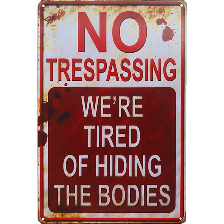 【20*30cm/30*40cm】NO Trespassing - Vintage Tin Signs/Wooden Signs