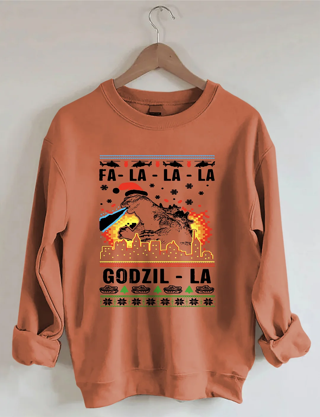 Funny Godzilla Ugly Christmas Sweatshirt