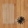 Chimney Brush Set with Long Handle Rods Flexible Dryer Vent Cleaning Tool Kit