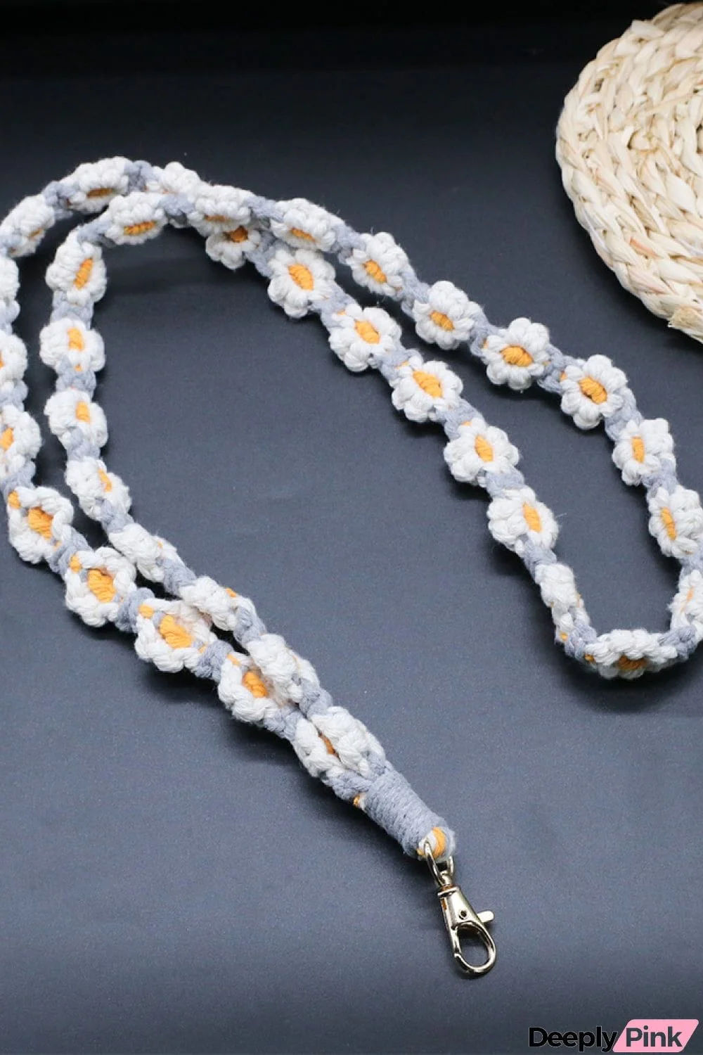 Flower Macrame Phone Lanyard