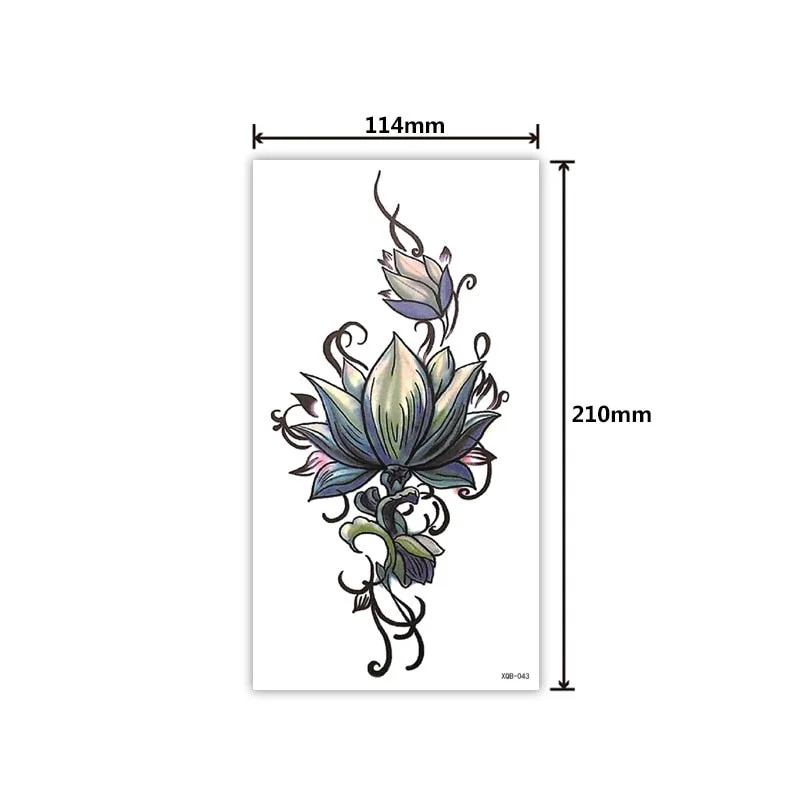 Tattoo Applique Arm Men and Women Small Full Arm Waterproof Tattoo Sticker Symbol Totem Animal Skull Text Tattoo Sticker