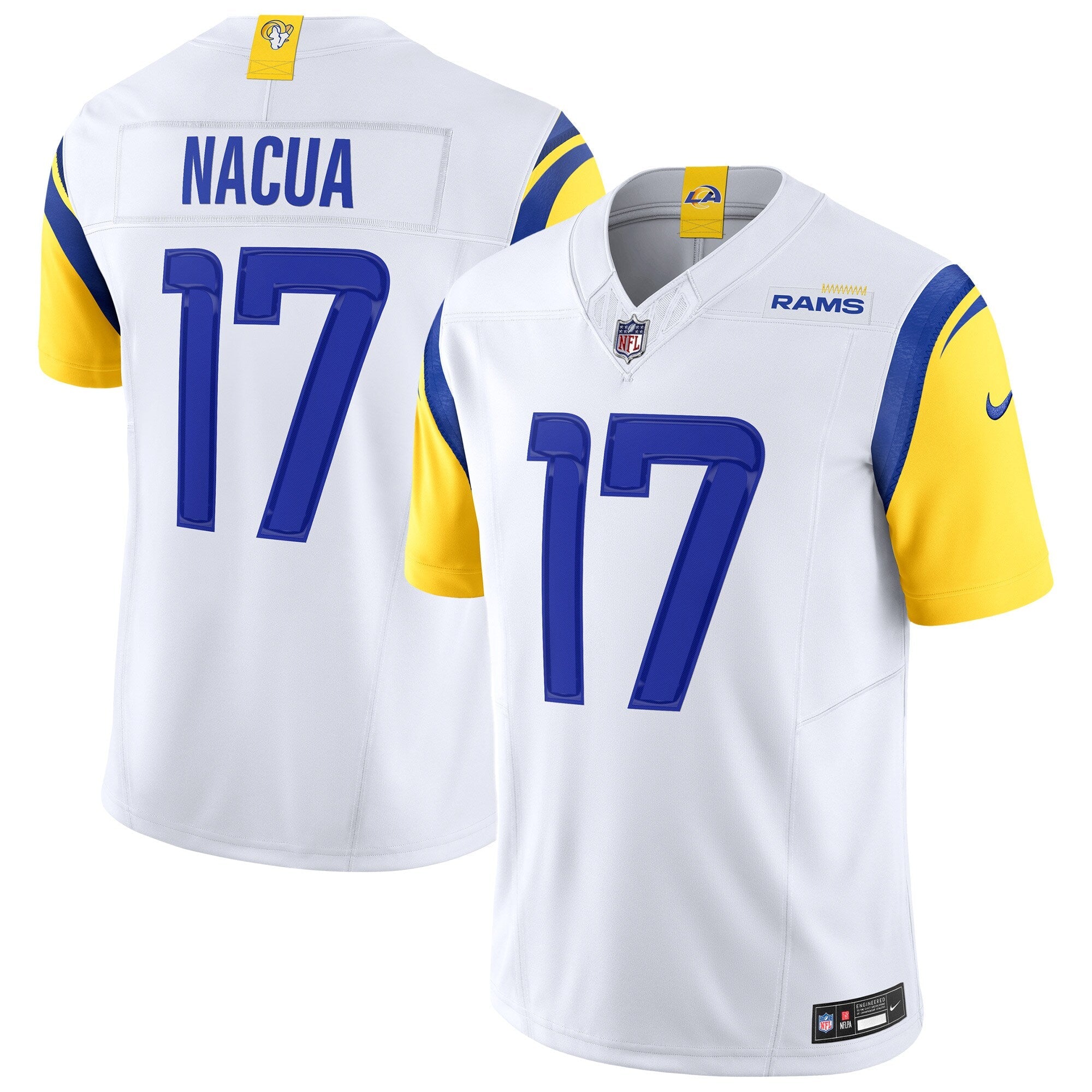 Puka Nacua Los Angeles Rams Nike Vapor F.U.S.E. Limited Jersey - White mysite