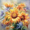 Sunflower Oil Painting-11CT Stamped Cross Stitch 40*40cm/15.75*15.75in tapestrymarket