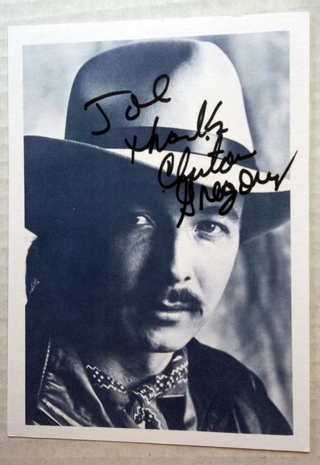 CLINTON GREGORY Autographed POSTCARD Photo Poster painting Country BLUEGRASS Singer WRITER