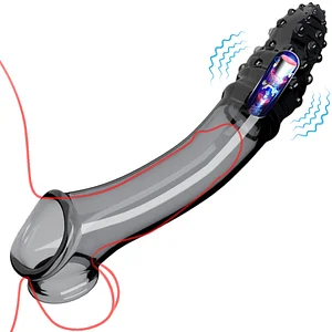 Lengthen And Thicken Vibrating Penis Sleeve For Couple