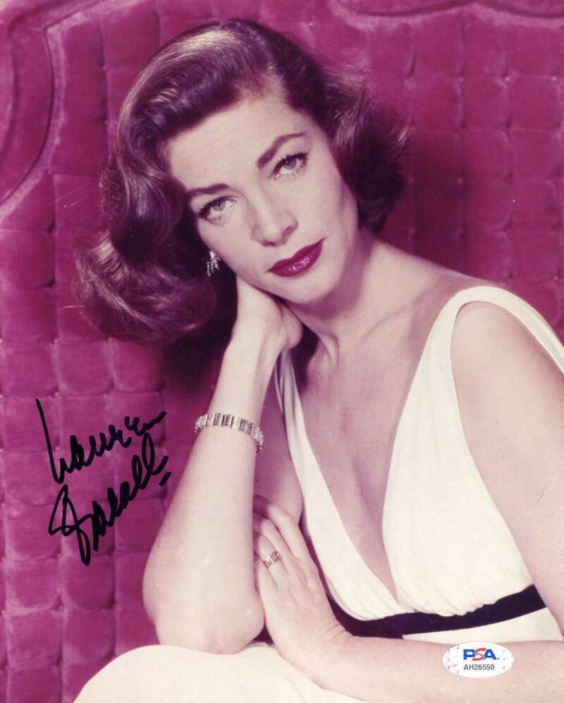 Lauren Bacall PSA DNA Cert Signed 8x10 Photo Poster painting Autograph