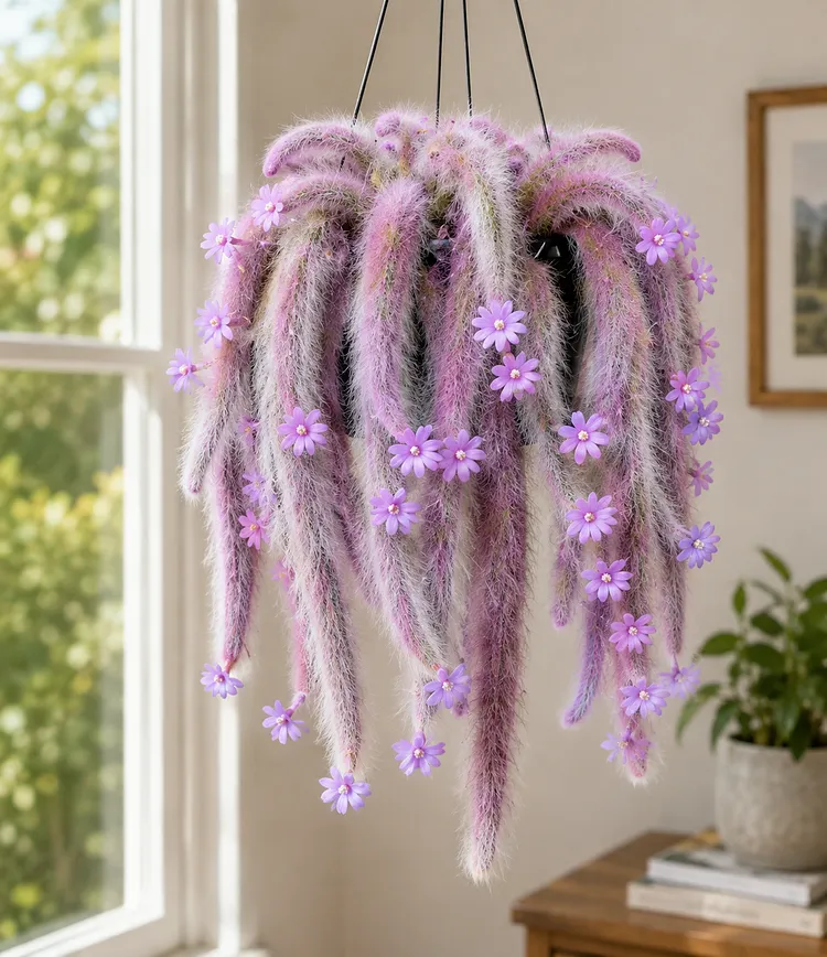 🌸 Rare Rainbow Monkey Tail Cactus Bulbs &ndash; Cascading Blooms for Hanging Baskets