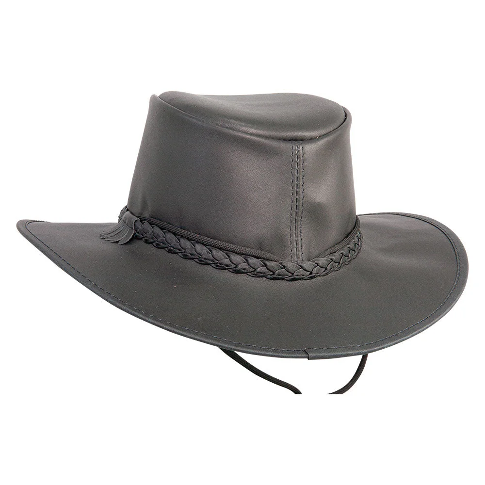 Crusher - Mens Crushable Leather Outback Hat