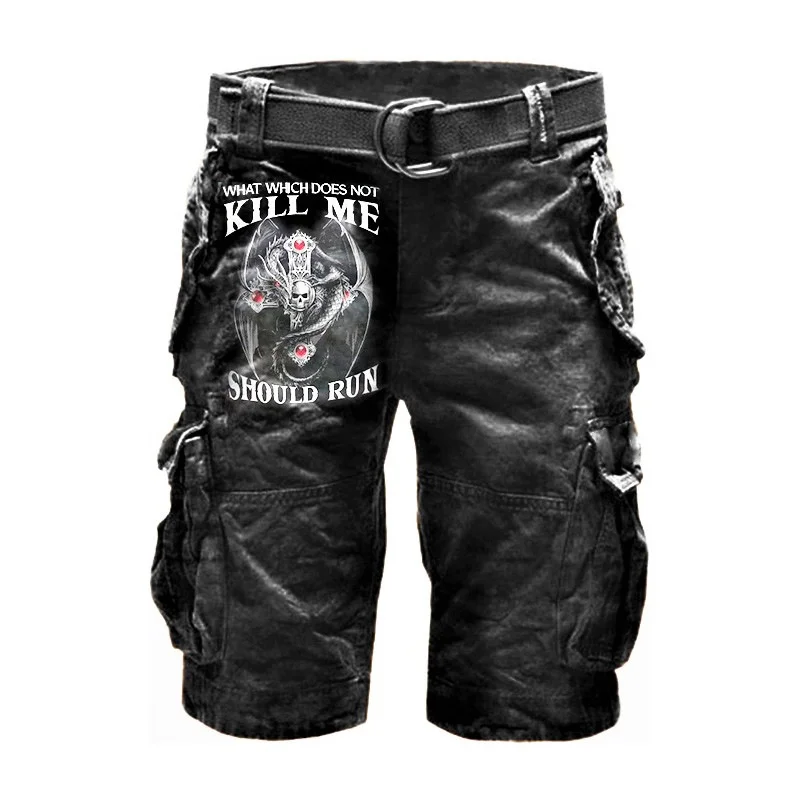 Men's Outdoor Dark Style Printed Overalls