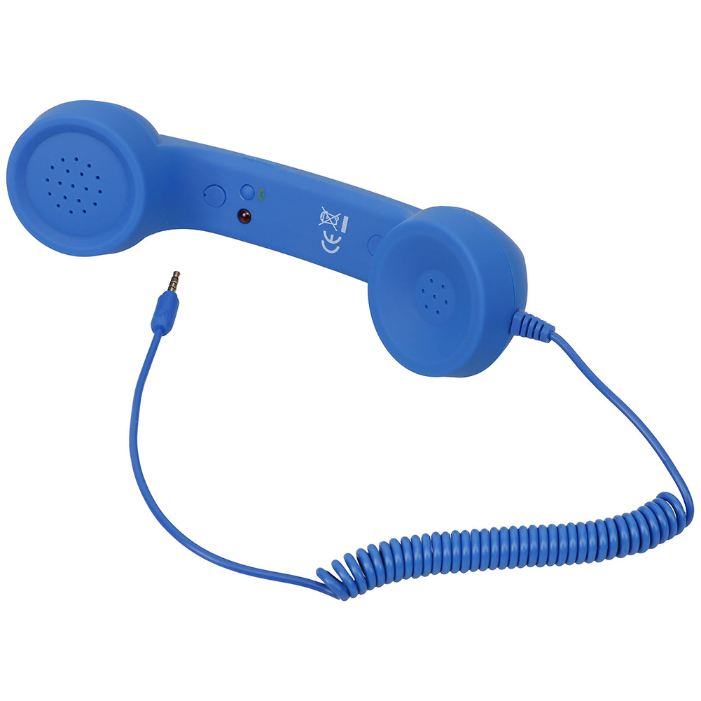 

3.5mm Retro Radiation-Proof Telephone Handset Cell Phone Receiver (Blue), 501 Original