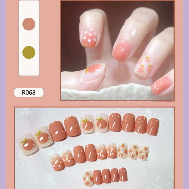 24Pcs/Set Dollar Sign Fake Nails Detachable White Sharp False Nail Decoration Nail Art Tools Press On Fake Nails With Glue-Nail Inspo