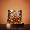 Tumbler Whiskey Glass Water Cup With Base, Rotating Cup, Rotating Decompression Cup, Brandy Cup, Creative Foreign Wine Cup