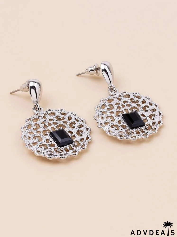 Crystal Decor Drop Earrings