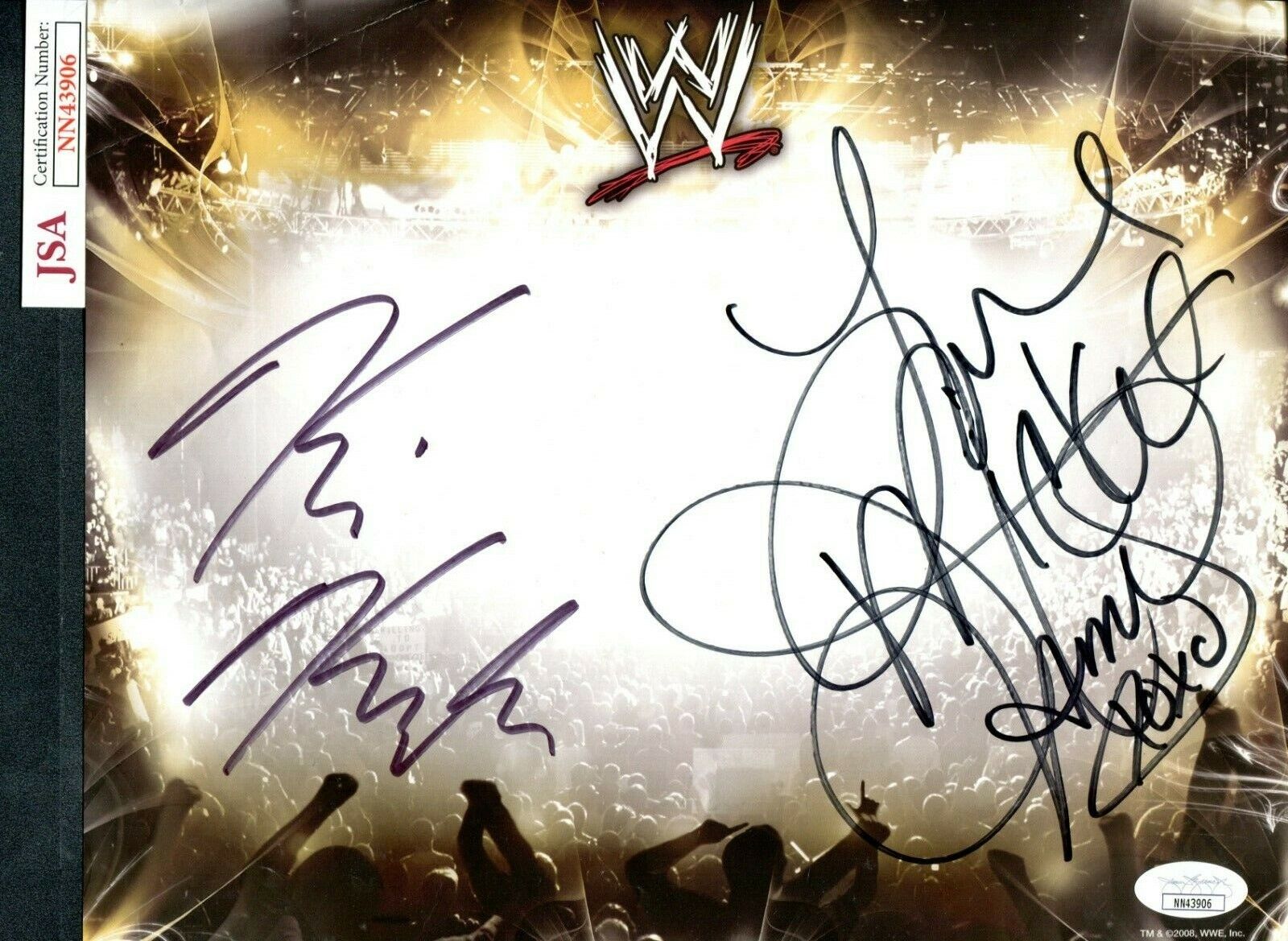 JSA Kofi Kingston & Mickie James WWE Autographed Signed AUTO 8x10 Photo Poster painting TRB 643