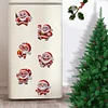 6Pcs Diamond Painting Acrylic Santa Claus Fridge Stickers