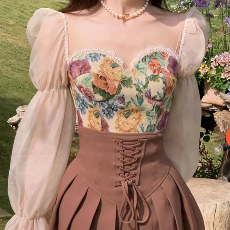 Luxury Pleats Bubble Top & Skirt Set