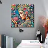 Diamond Painting-DIY Special Shaped Drill Colorful Woman with Frame(29x29cm)