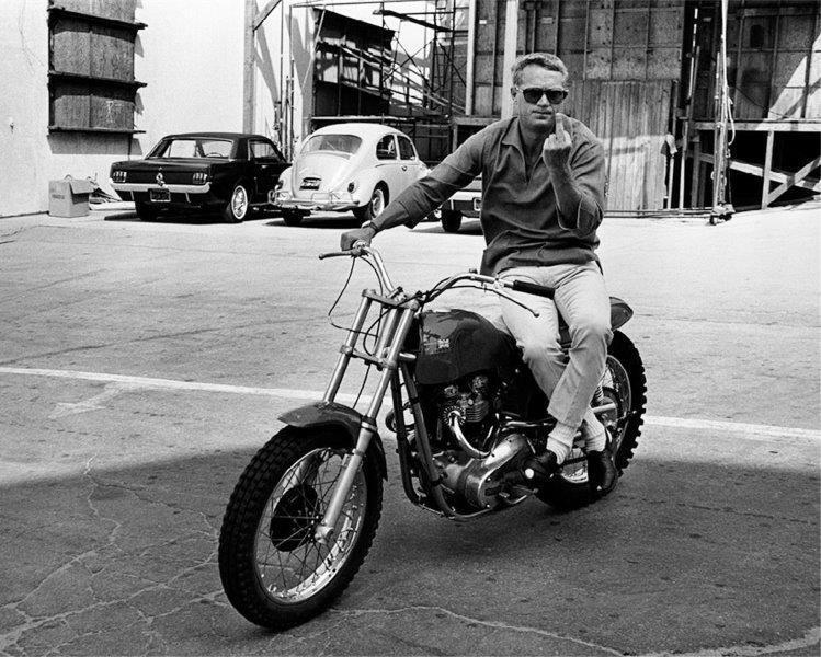 STEVE MCQUEEN Number One Movie Motorcycle 8 x 10 Glossy Photo Poster painting Print