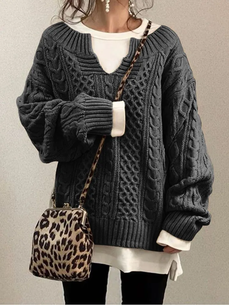 Casual V Neck Sweater