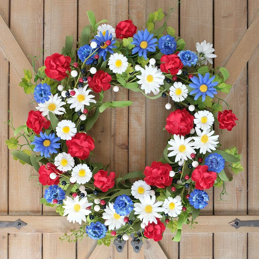 🎁2023 New Arrival-American Flag Wreath🔥Buy 2 items save 10% off