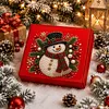DIY Diamond Art Christmas Gift Box Red Hardboard Holiday Craft Decor Kit