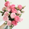 Real Touch Moisture 6.8cm Stem Round Blush Rose Luxe Artificial Flower