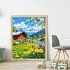 Scenery Full 11CT DIY Stamped Cross Stitch Kits 50x40cm Embroidery Needlepoint Starter Kits for Beginners Adults Home Decor