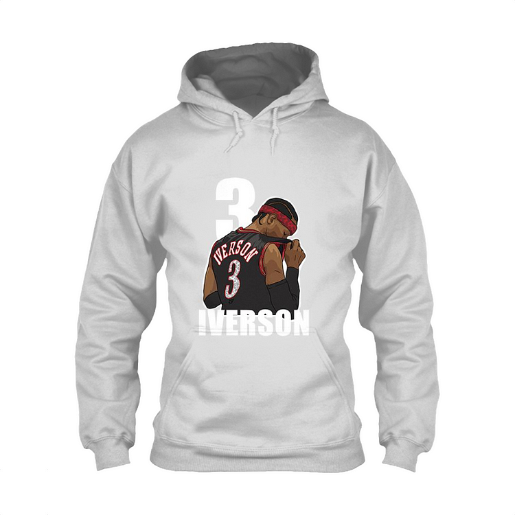 Number 3 Allen Iverson, Basketball Classic Hoodie