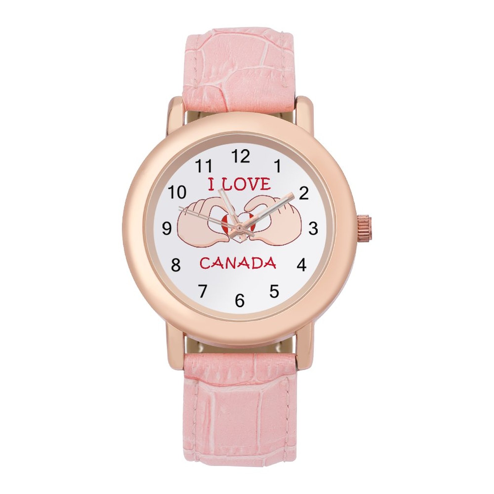 I Love Canada Women's Leather Strap Watch