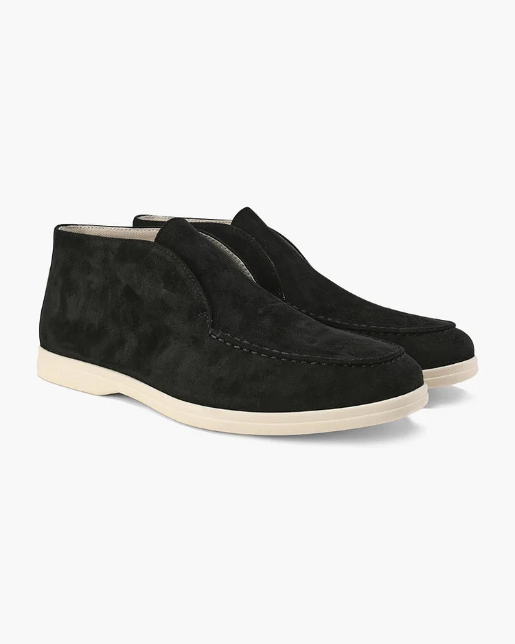 Old Money High Suede Loafers QueenFunky