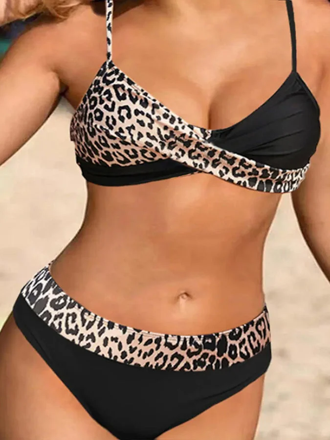 Women Swimwear Leopard Zebra Print Bikini Sets