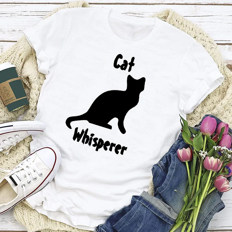 Cat Whisperer lover gift  T-shirt Tee - 01397-Annaletters