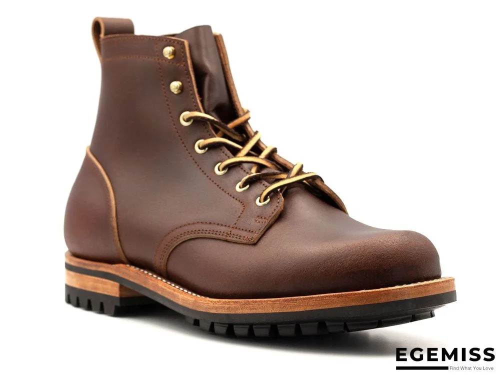 Cow Split Leather Men Boots Comfortable Boots Men Footwear Rubber Ankle Boots Men's Shoes | EGEMISS