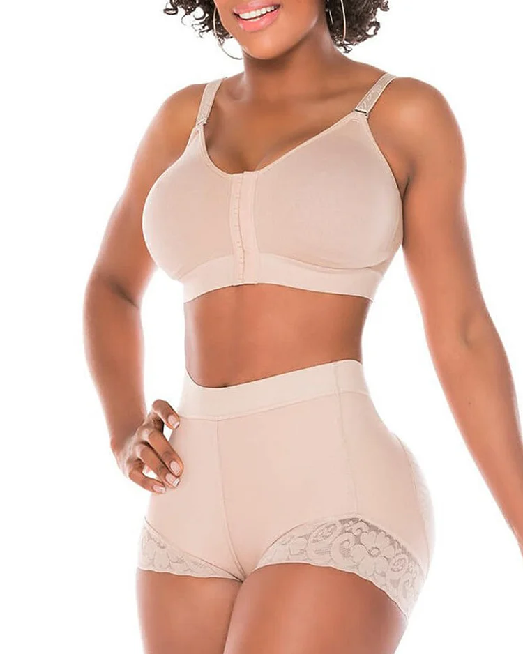 High Waist Women Hip Enhancer Shapewear Tummy Control Lace Body Shaper