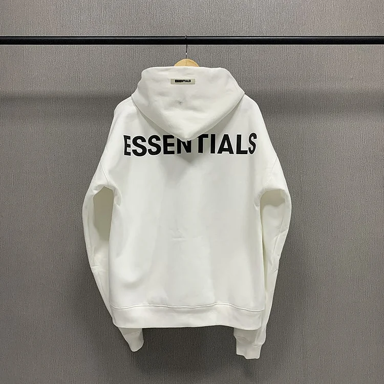 Fog Fear of God Essentials Hoodie Double Line Light-Reflecting Hoodie Loose Hip Hop Hoodies Men