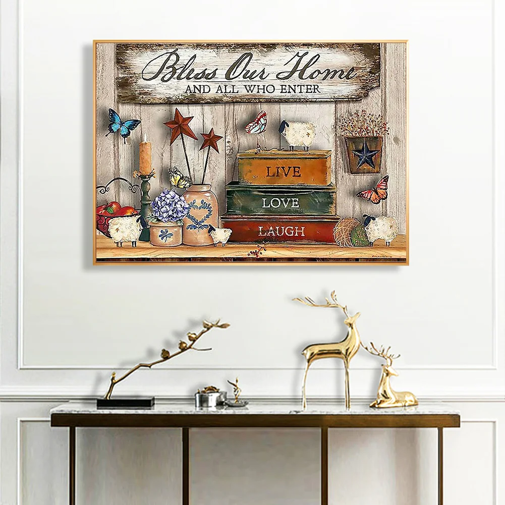11CT Full Stamped Cross Stitch - Bookshelf(Canvas|40*50CM)