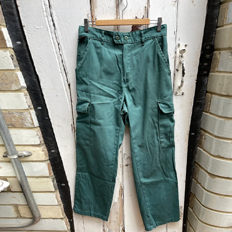 Vintage French Molinel green cotton combat trousers