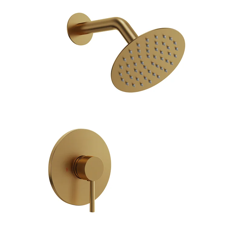 EVERSTEIN Single-Function Shower Faucet in Brushed Gold SFS-1186-GD