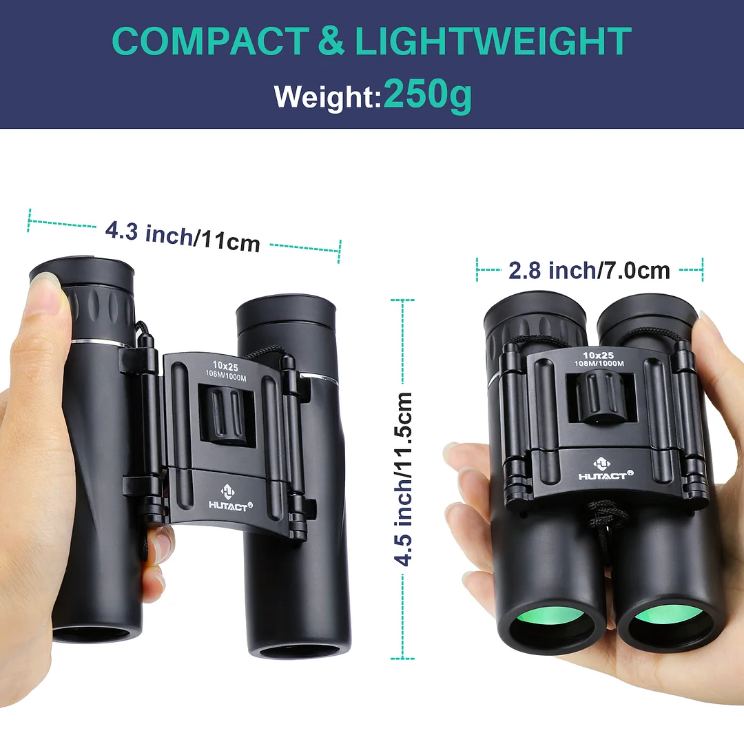 10x25 Binoculars for Kids Adults,Small Binoculars for Concert Travel Bird Watching,Long-Range Binoculars with Fully Coated Lens